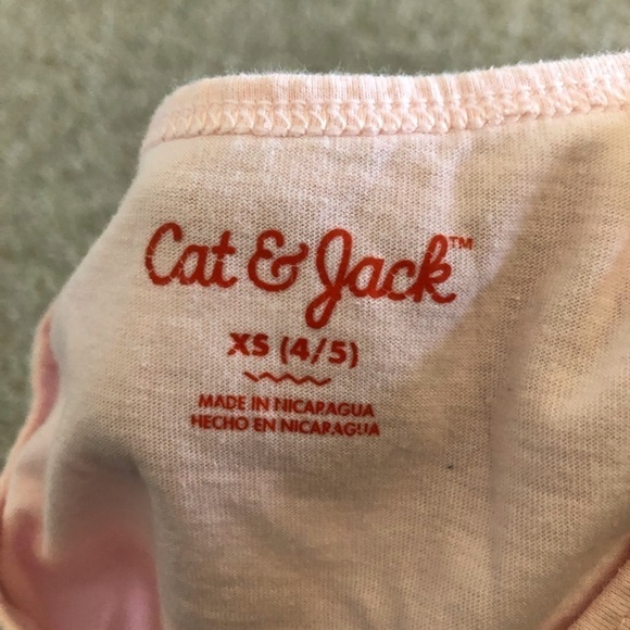 Cat & Jack pink unicorn graphic cotton blend tank top in size XS - Picture 4 of 4